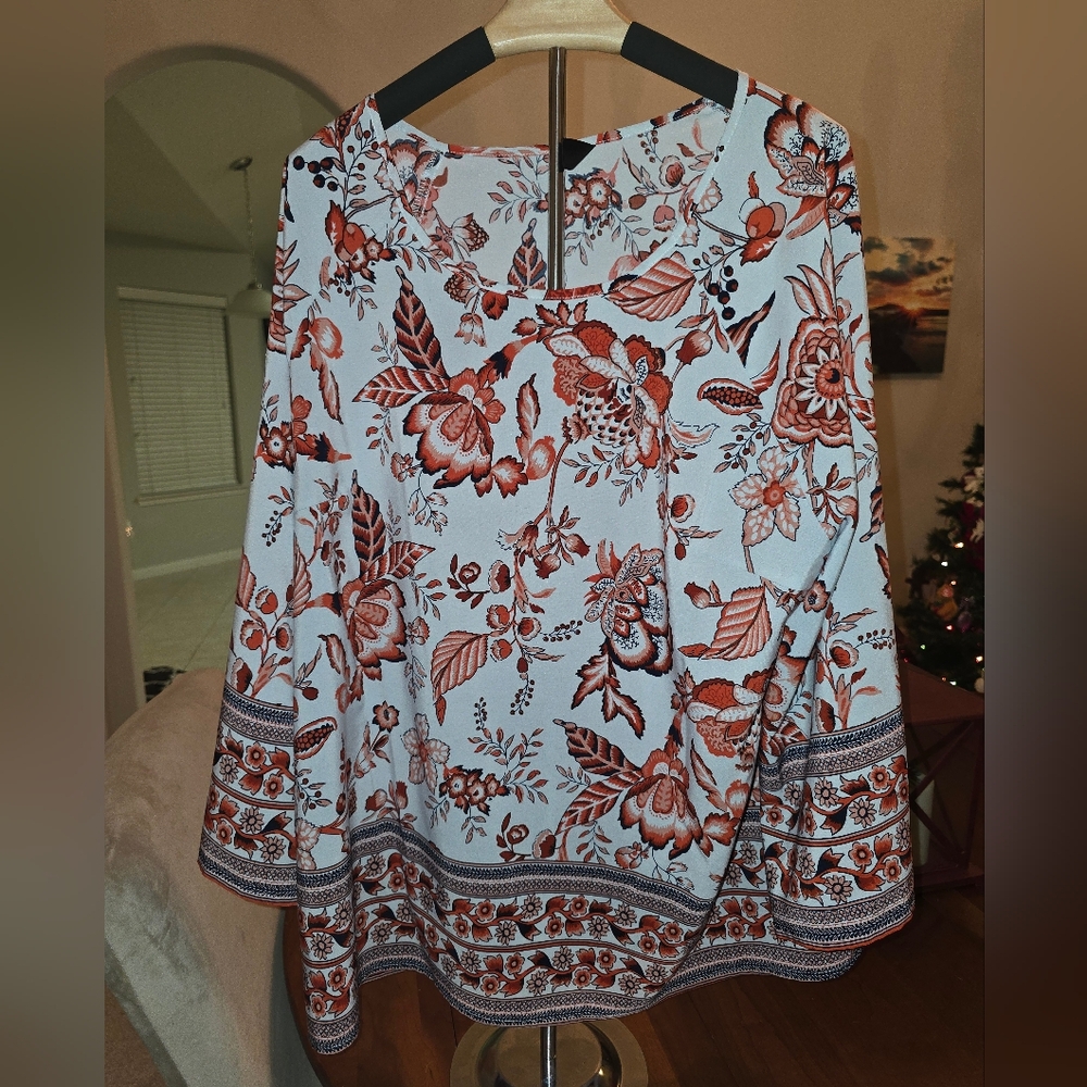 Floral Print Women's Blouse